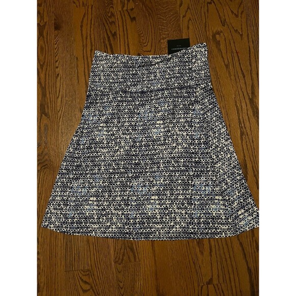 Cynthia Rowley Dresses & Skirts - Cynthia Rowley Womens Blue geometric pattern fold down pullon soft skirt size XL